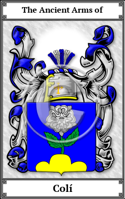Colí Family Crest Download (JPG)  Book Plated - 150 DPI