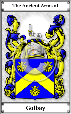 Golbay Family Crest Download (JPG) Book Plated - 600 DPI