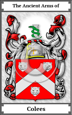 Colees Family Crest Download (JPG) Book Plated - 600 DPI