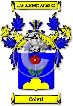 Coleti Family Crest Download (JPG) Legacy Series - 600 DPI