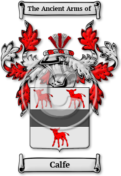 Calfe Family Crest Download (jpg) Legacy Series - 150 DPI