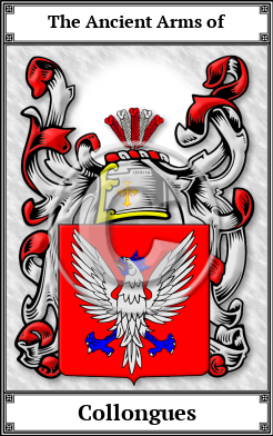 Collongues Family Crest Download (JPG)  Book Plated - 150 DPI