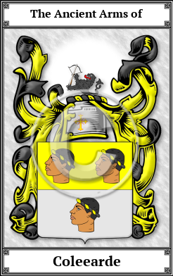 Coleearde Family Crest Download (JPG) Book Plated - 600 DPI