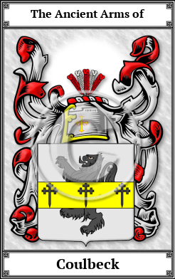 Coulbeck Family Crest Download (JPG) Book Plated - 600 DPI