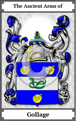Gollage Family Crest Download (JPG)  Book Plated - 150 DPI