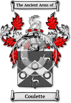 Coulette Family Crest Download (jpg) Legacy Series - 150 DPI