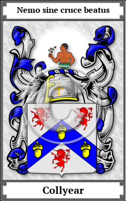Collyear Family Crest Download (JPG)  Book Plated - 150 DPI