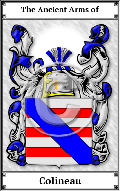 Colineau Family Crest Download (JPG)  Book Plated - 150 DPI