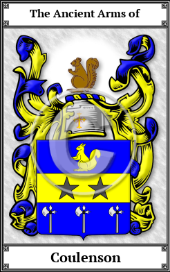 Coulenson Family Crest Download (JPG)  Book Plated - 150 DPI