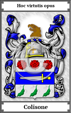 Colisone Family Crest Download (JPG)  Book Plated - 150 DPI