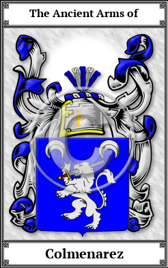 Colmenarez Family Crest Download (JPG)  Book Plated - 150 DPI