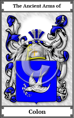 Colon Family Crest Download (JPG) Book Plated - 300 DPI