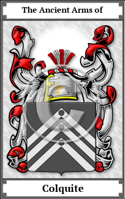 Colquite Family Crest Download (JPG)  Book Plated - 150 DPI