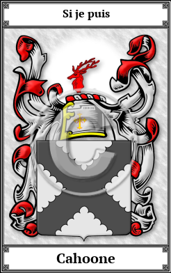 Cahoone Family Crest Download (JPG)  Book Plated - 150 DPI