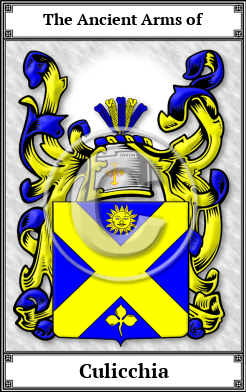 Culicchia Family Crest Download (JPG)  Book Plated - 150 DPI