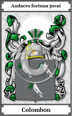 Colombon Family Crest Download (JPG)  Book Plated - 150 DPI