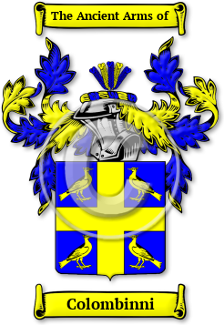 Colombinni Family Crest Download (jpg) Legacy Series - 150 DPI