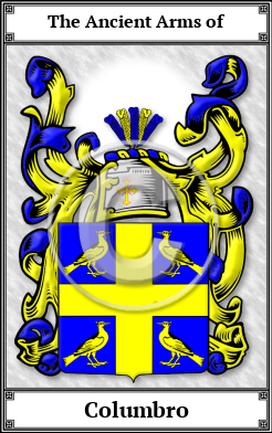 Columbro Family Crest Download (JPG)  Book Plated - 150 DPI