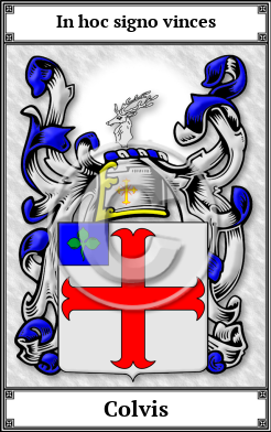 Colvis Family Crest Download (JPG)  Book Plated - 150 DPI