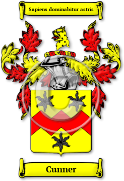 Cunner Family Crest Download (jpg) Legacy Series - 150 DPI