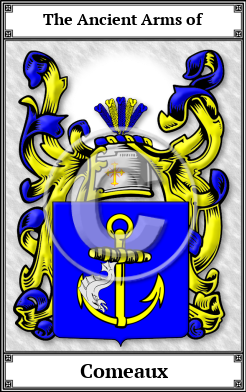 Comeaux Family Crest Download (JPG)  Book Plated - 150 DPI