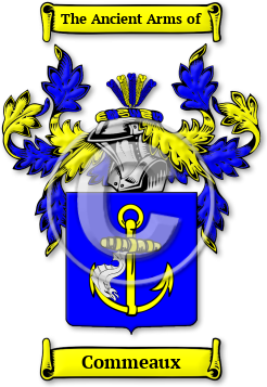 Commeaux Family Crest Download (JPG) Legacy Series - 600 DPI
