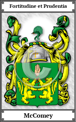 McComey Family Crest Download (JPG)  Book Plated - 150 DPI