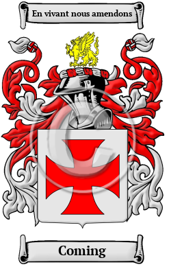 Coming Family Crest Download (JPG) Heritage Series - 600 DPI