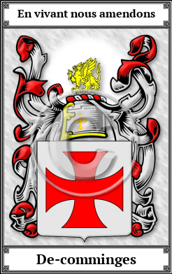 De-comminges Family Crest Download (JPG)  Book Plated - 150 DPI