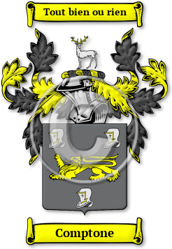 Comptone Family Crest Download (JPG) Legacy Series - 600 DPI