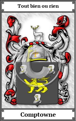 Comptowne Family Crest Download (JPG)  Book Plated - 150 DPI