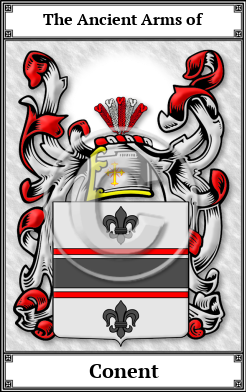 Conent Family Crest Download (JPG) Book Plated - 600 DPI