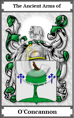 O'Concannon Family Crest Download (JPG)  Book Plated - 150 DPI
