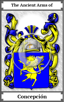 Concepción Family Crest Download (JPG) Book Plated - 600 DPI