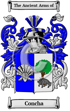 Concha Family Crest/Coat of Arms