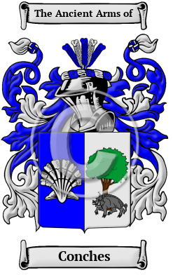 Conches Family Crest Download (JPG) Heritage Series - 600 DPI