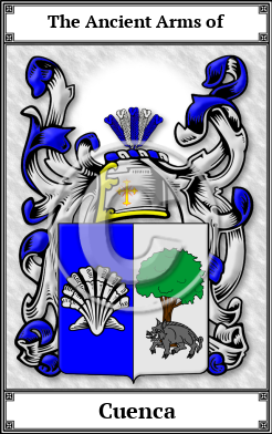 Cuenca Family Crest Download (JPG)  Book Plated - 150 DPI