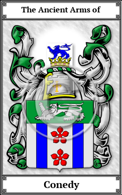 Conedy Family Crest Download (JPG)  Book Plated - 150 DPI