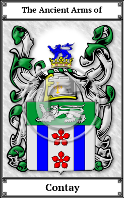 Contay Family Crest Download (JPG)  Book Plated - 150 DPI