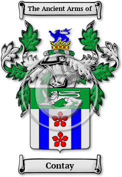 Contay Family Crest Download (jpg) Legacy Series - 150 DPI
