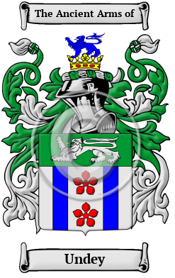 Undey Family Crest/Coat of Arms