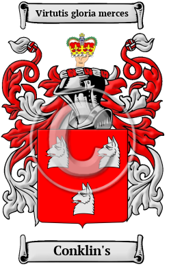 Conklin's Family Crest Download (JPG) Heritage Series - 600 DPI