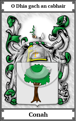Conah Family Crest Download (JPG)  Book Plated - 150 DPI