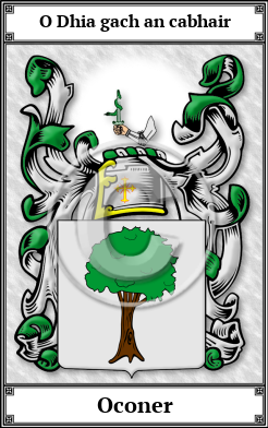 Oconer Family Crest Download (JPG)  Book Plated - 150 DPI