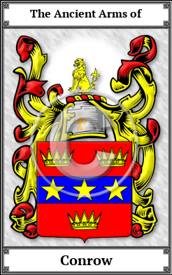 Conrow Family Crest Download (JPG)  Book Plated - 150 DPI
