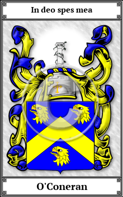 O'Coneran Family Crest Download (JPG)  Book Plated - 150 DPI