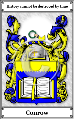 Conrow Family Crest Download (JPG)  Book Plated - 150 DPI