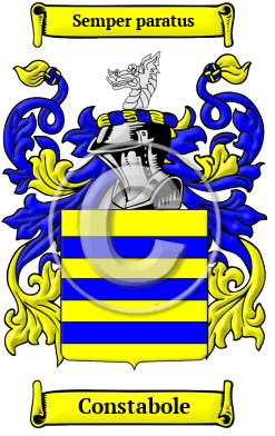 Constabole Family Crest/Coat of Arms