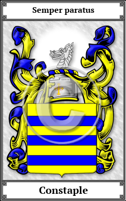 Constaple Family Crest Download (JPG)  Book Plated - 150 DPI
