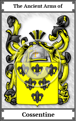 Cossentine Family Crest Download (JPG)  Book Plated - 150 DPI
